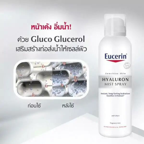 EUCERIN Hyaluron Facial Mist Spray 150 ml. ยูเซอริน ไฮยาลูรอน เฟเชี่ยล มิสท์ สเปรย์ 150มล.