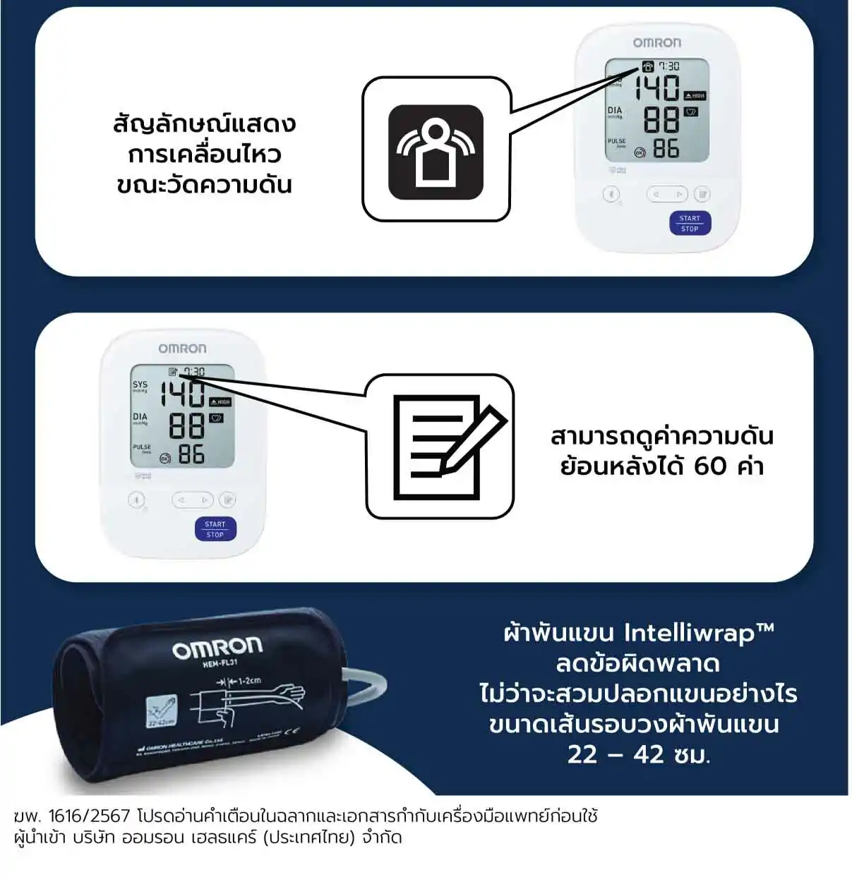 OMRON HEM-7156T-A ออมรอน เครื่องวัดความดัน