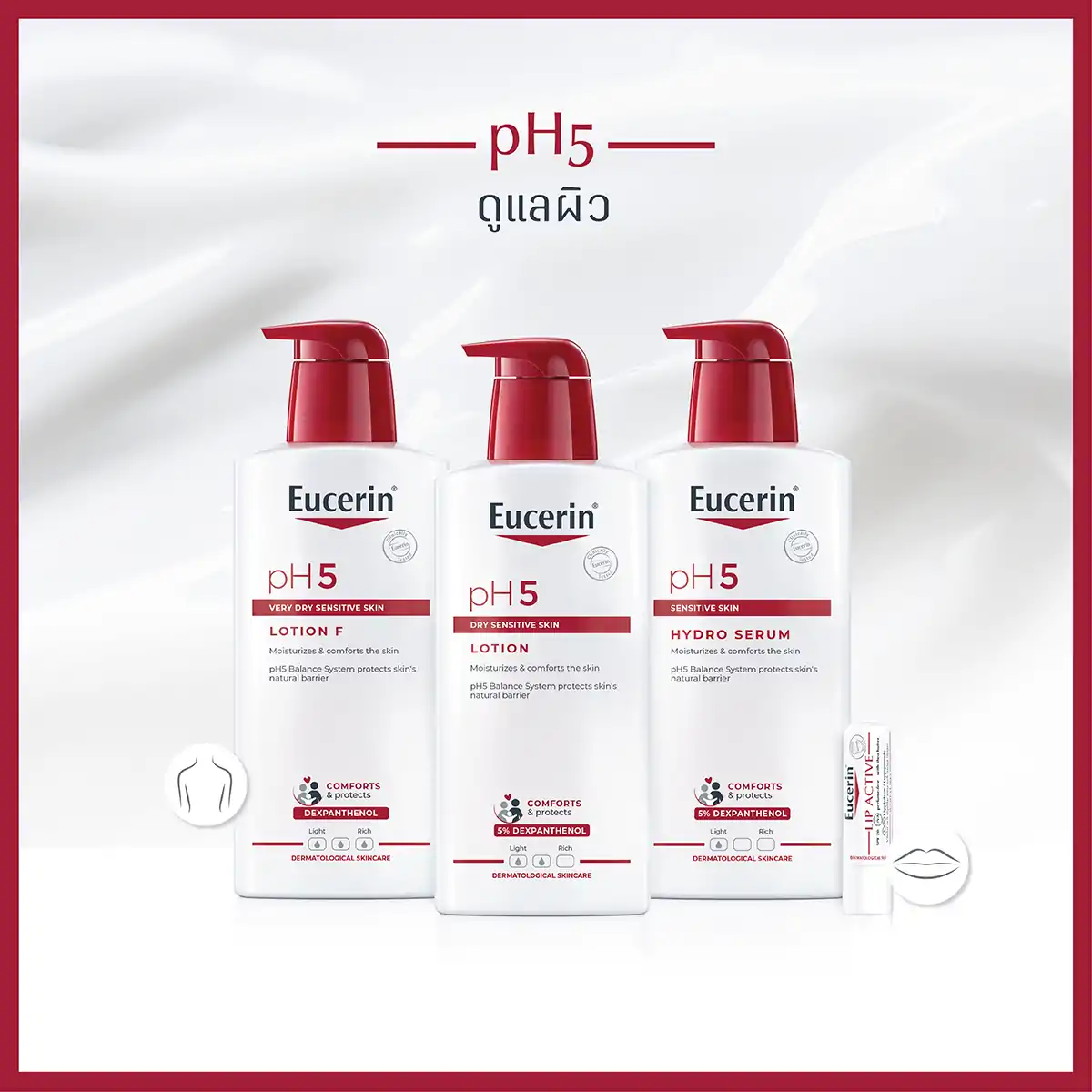 Eucerin pH5 Very Dry Sensitive Skin Lotion F 400 ml. ยูเซอริน พีเอช5 เวรี่ ดราย เซ็นซิทีฟ สกิล โลชั่น เอฟ