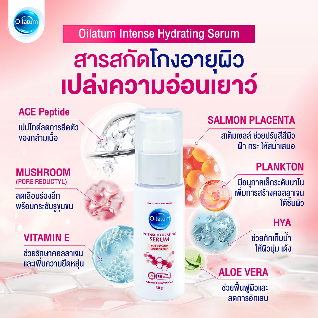 Oilatum Intense Hydrating Serum 30g ออยลาตุ้ม อินเทนส์ ไฮเดรติ้ง ซีรั่ม