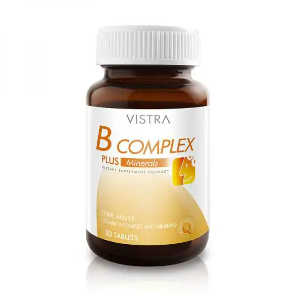 VISTRA B-Complex plus mineral 30เม็ด. วิสทร้า บี-คอมเพล็กซ์ พลัส มิเนอรัล