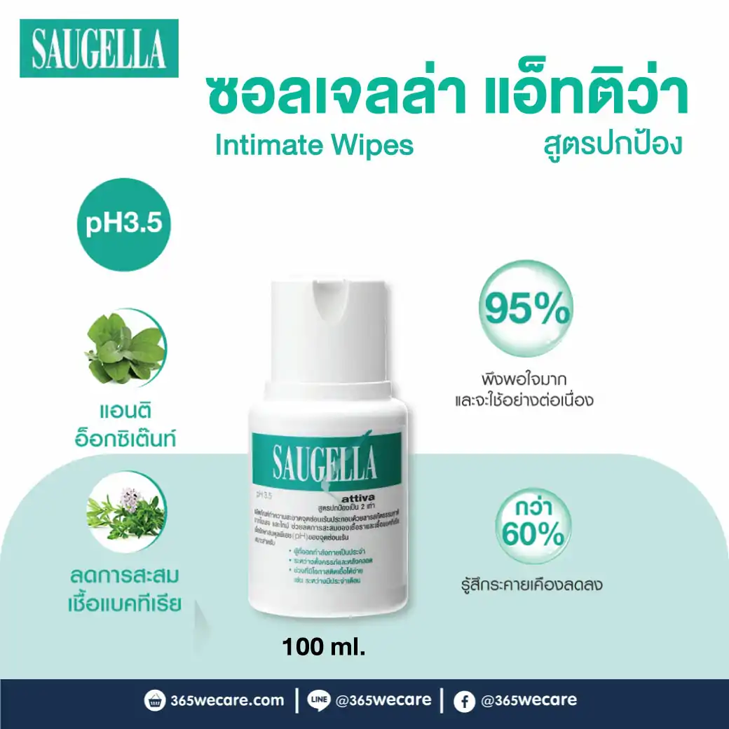 SAUGELLA Attiva PH3.5 100ml. ซอลเจลล่า แอ็ทติว่า 