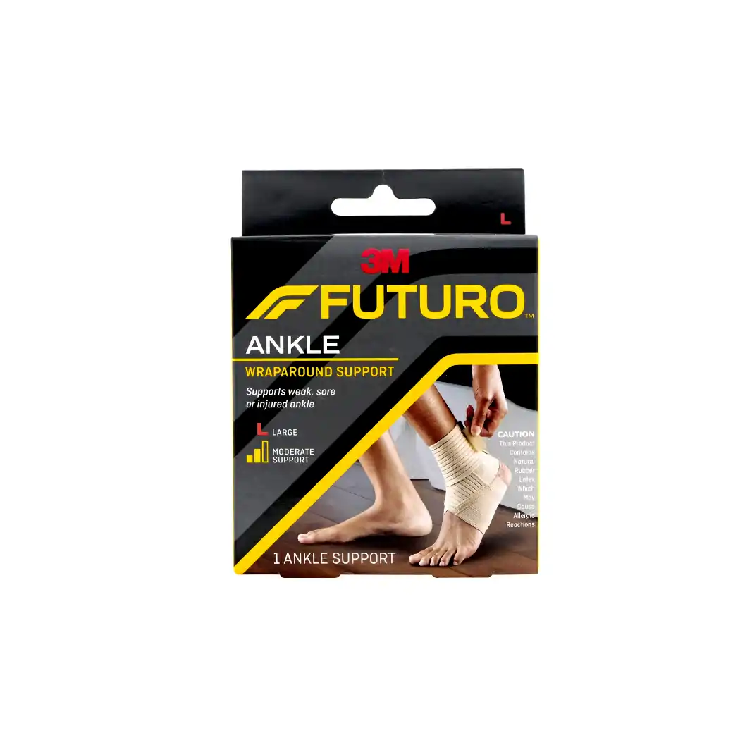 FUTURO Wrap Around Ankle อุปกรณ์พยุงข้อเท้า Size L สีน้ำตาล. ฟูทูโร่