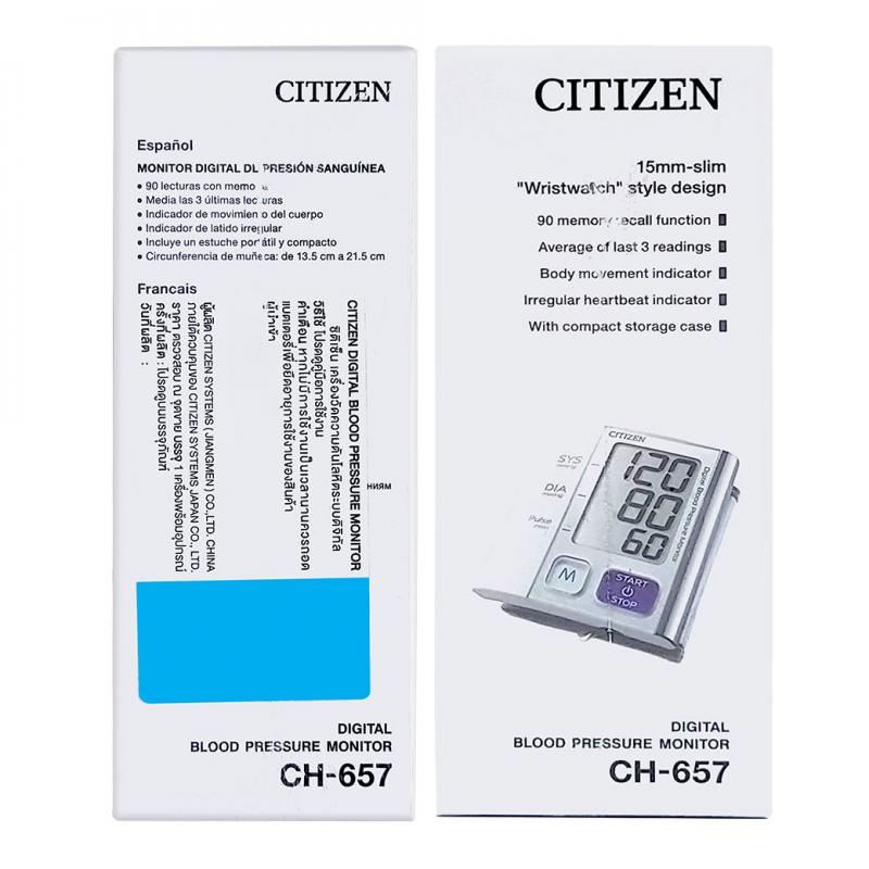 CITIZEN Wrist Blood Pressure รุ่น CH-657. ซิติเซน เครื่องวัดความดันแบบข้อมือ