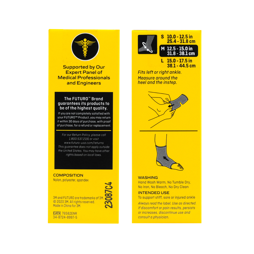 FUTURO Comfort Lift Ankle M ฟูทูโร่ อุปกรณ์พยุงข้อเท้า ชนิดสวม (76582)