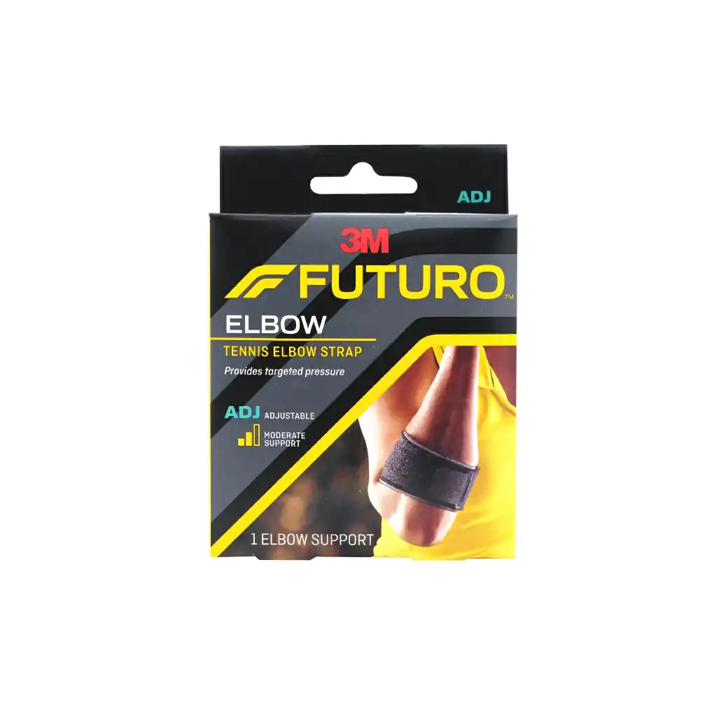 FUTURO Sport Adjustable Tennis Elbow Support อุปกรณ์พยุงกล้ามเนื้อแขน สีดำ. ฟูทูโร่