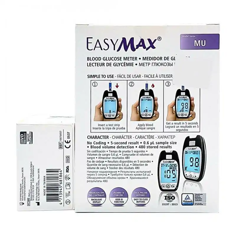 MEDITOP EasyMax Glucose meter เมดิทอป อีซี่แม็กซ์ กลูโคสมีเทอ รุ่น MU