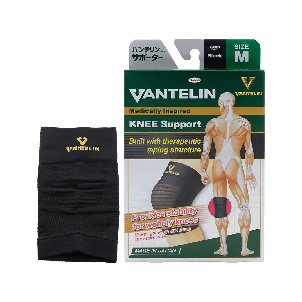 KOWA Vantelin Support Knee เข่า Size M ดำ โคว่า อุปกรณ์ช่วยพยุงเข่า