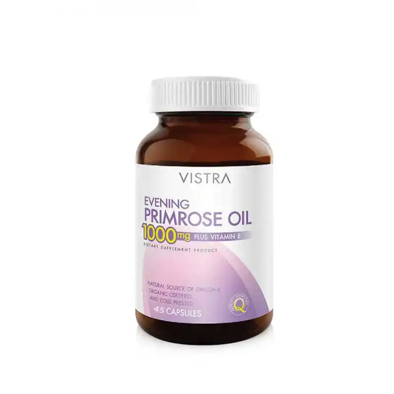 VISTRA EPO 1000MG 45capsules. วิสทร้า อีฟนิ่งพริมโรส