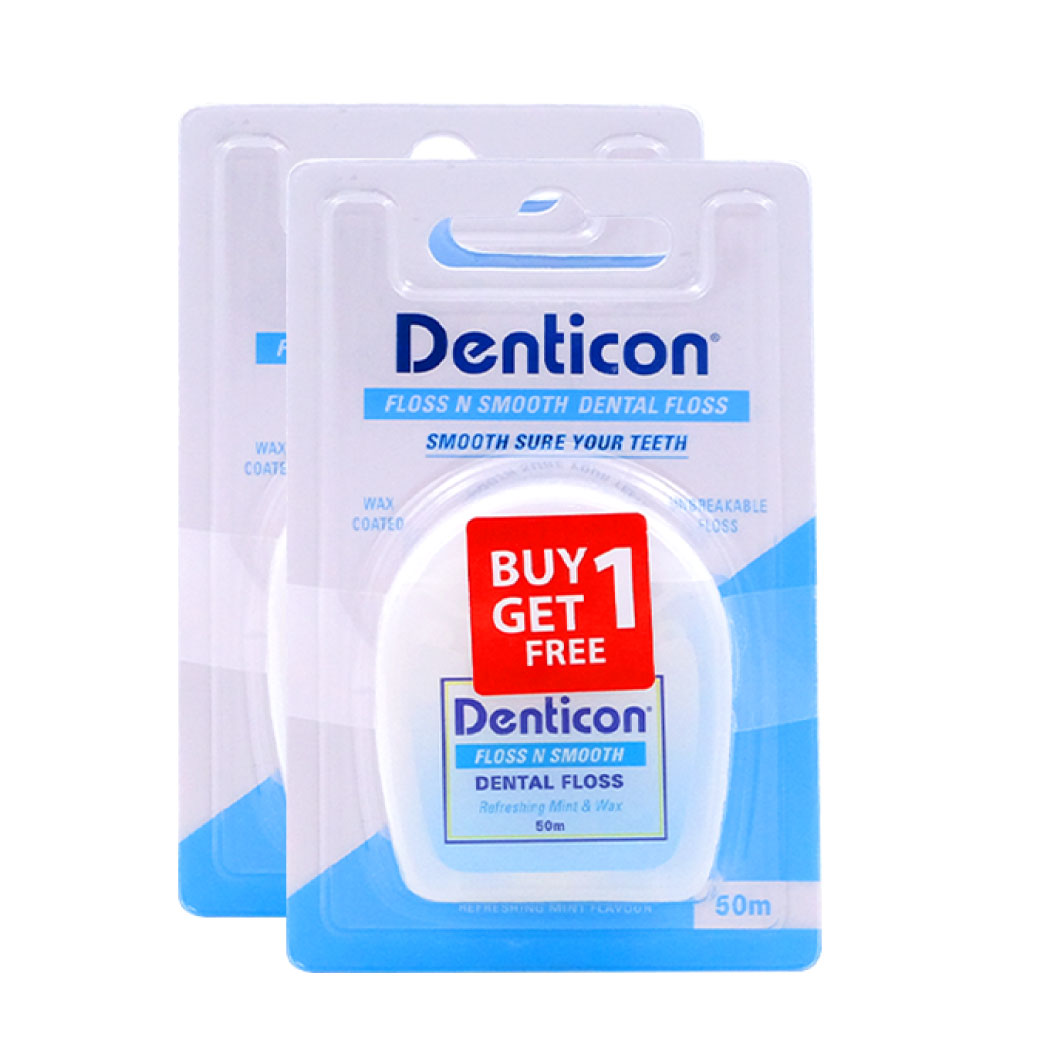 Panc Denticon Dental Floss&Smooth 50m. เดนติคอน ไหมขัดฟันอ่อนโยนถนอมเหงือก
