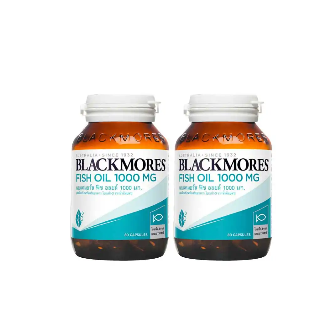 Blackmores Fish Oil 1000 mg. 80+80เม็ด แบลคมอร์ส ฟิชออย