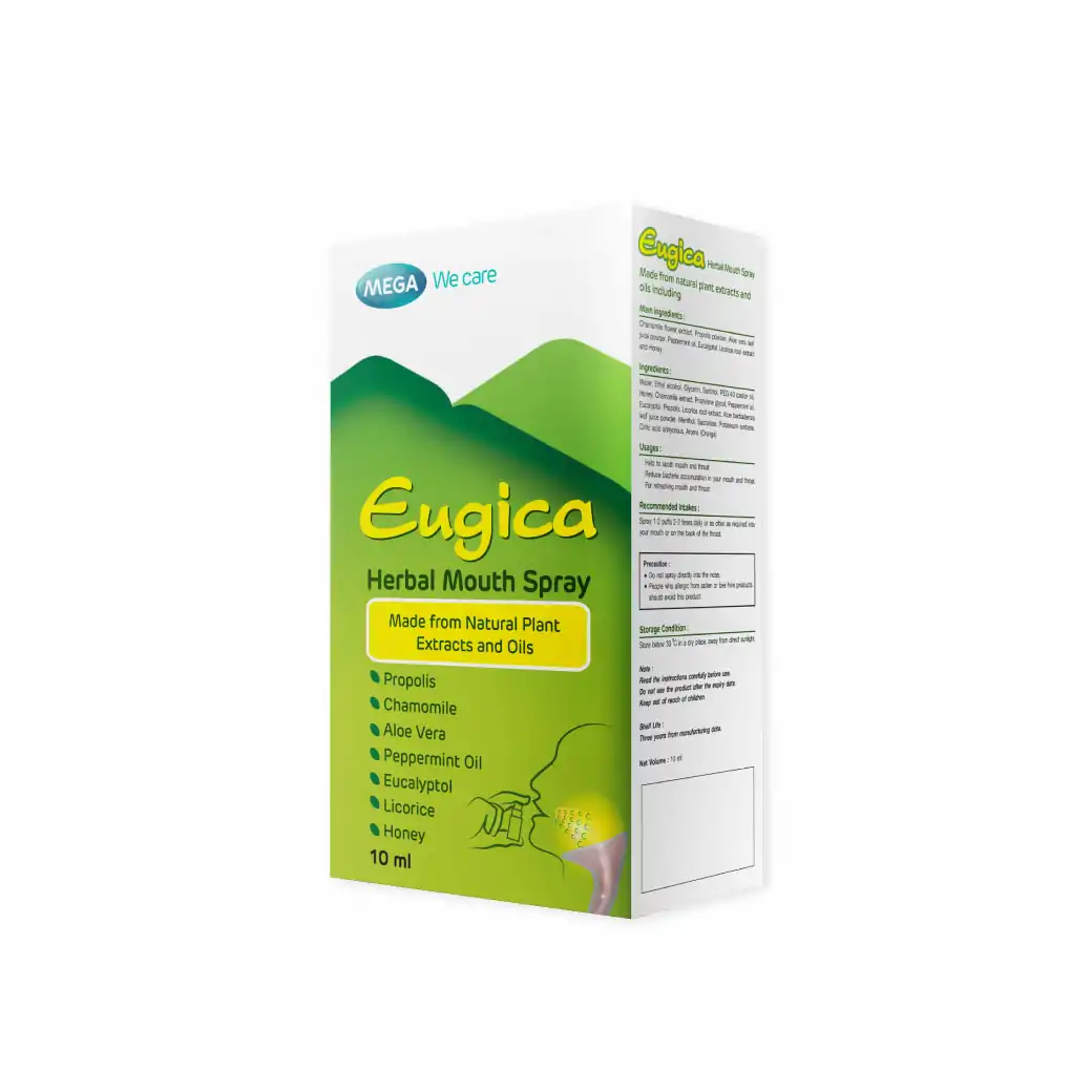 MEGA Eugica Herbal Mouth Spray 10ml. เมก้า วีแคร์