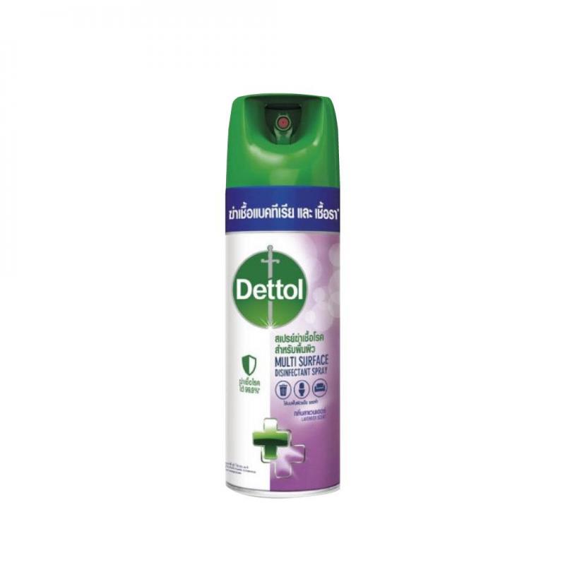 DETTOL Multi Surface Disinfectant Spray 225ml. เดทตอล มัลติ เซอร์เฟส ดิสอินเฟคแทนท์สเปรย์ กลิ่นลาเวนเดอร์