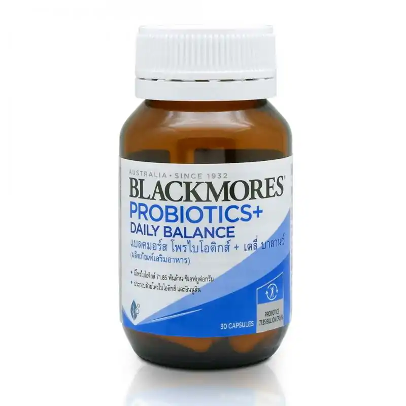 Blackmores Probiotics Daily Balance 30Capsules. แบลคมอร์ส โพรไบโอติกส์ เดลี่ บาลานซ์