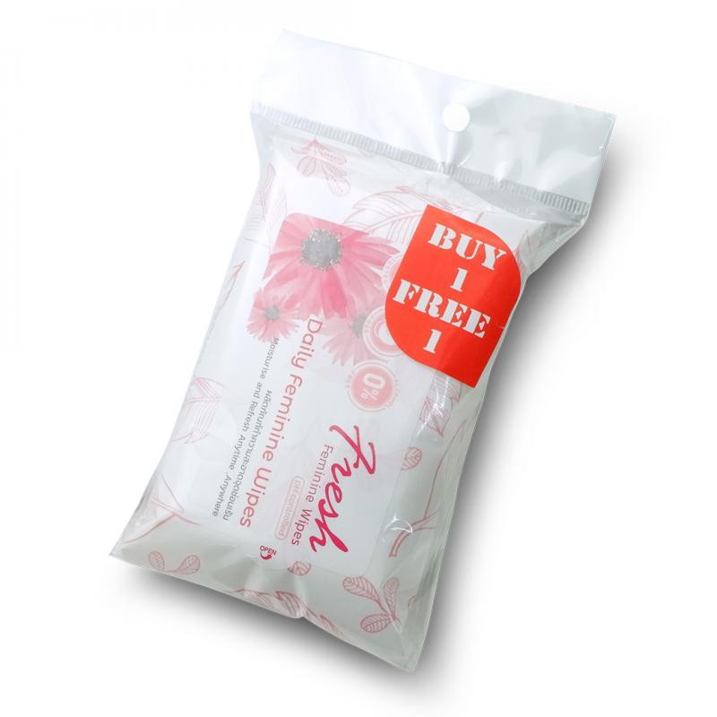 Fresh Plus Daily Feminine Wipes 10ชิ้น. เฟรชพลัส ผ้าเปียกสำหรับจุดซ้อนเร้น