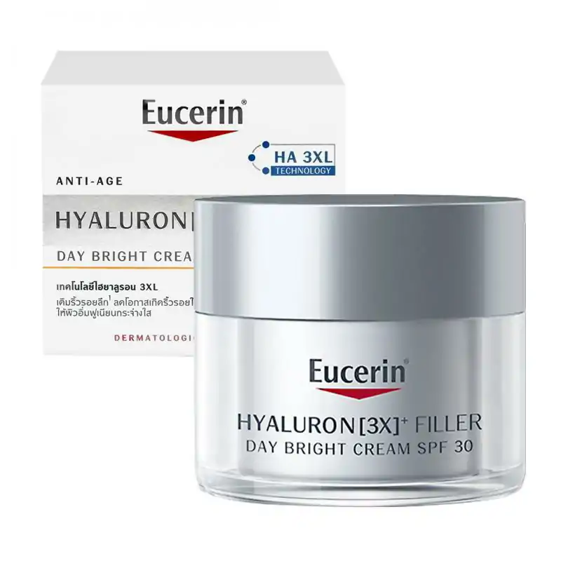 EUCERIN Hyaluron - Filler 3X Day Bright SPF30 50 ml. ยูเซอริน ไฮยาลูรอน - ฟิลเลอร์ สามเอ็ก เดย์ ไปรท์ เอสพีเอฟ30 50มล.