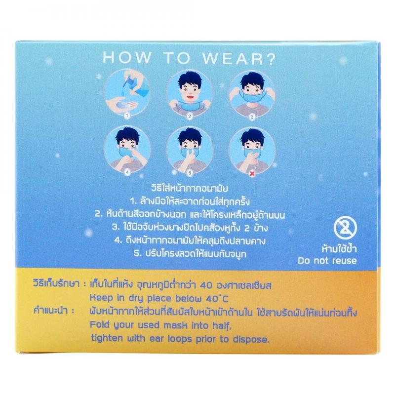 AIR PLUS Soft Premium Multi Color หน้ากากอนามัยคละสี กล่อง40ชิ้น แอร์พลัส