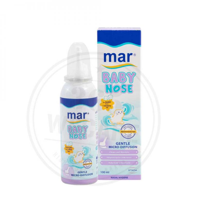 MAR Baby Nose Gentle 100ml. มาร์ เบบี้ โนส ทำความสะอาดโพรงจมูกสำหรับเด็กทารก