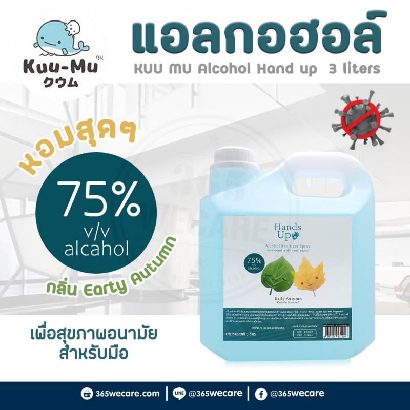 Hands Up Alcohol Sanitizer Spray 3 ลิตร กลิ่น Earty Autumn