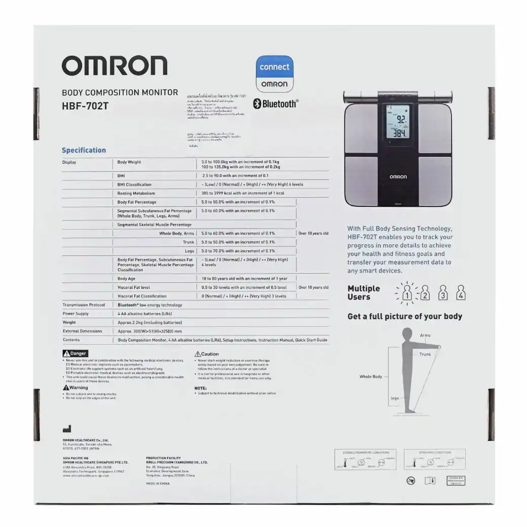 OMRON เครื่องชั่งน้ำหนัก และ วัดมวลกาย HBF-702T ออมรอน