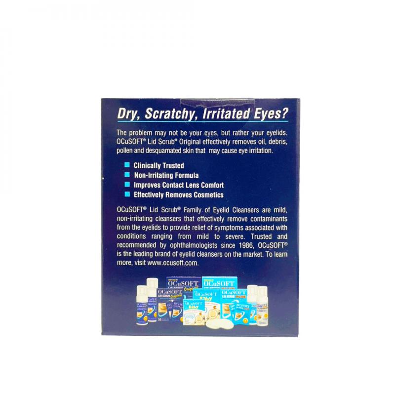 OCUSOFT LID Scrub Original Pads 30แผ่น อ๊อกคิวซอฟท์ ลิด สครับ ออริจินัล