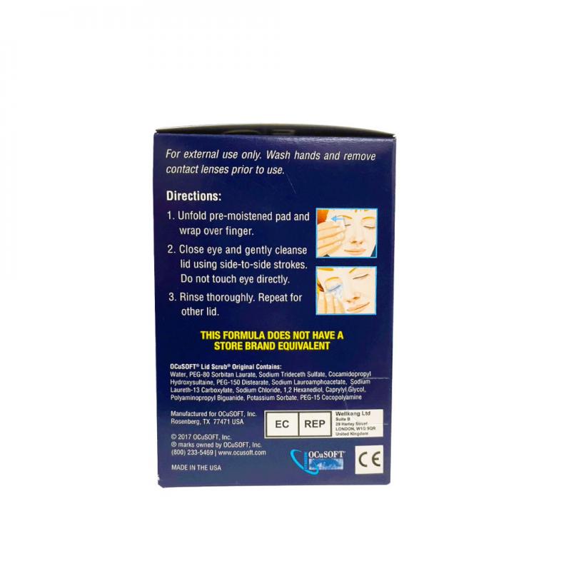 OCUSOFT LID Scrub Original Pads 30แผ่น อ๊อกคิวซอฟท์ ลิด สครับ ออริจินัล