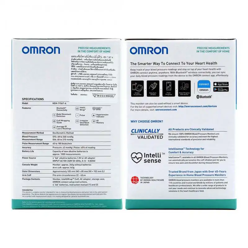 OMRON HEM-7156T-A ออมรอน เครื่องวัดความดัน
