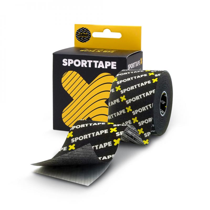 SPORTTAPE Extra Stocky K Tabe-Branded/logo 5CM x 5M สปอร์ตเทปพยุงกล้ามเนื้อ เทปพันกล้ามเนื้อ เทปพันข้อ