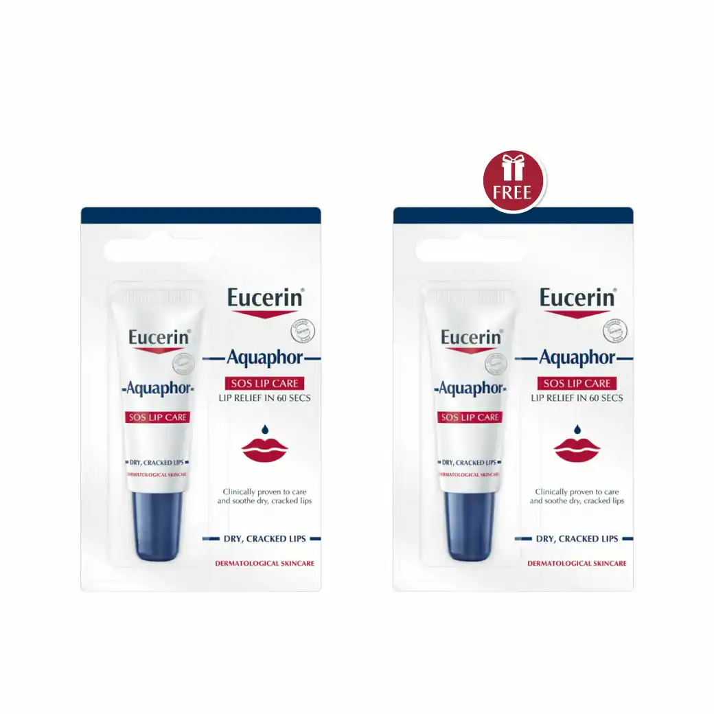1 แถม 1 Eucerin Aquaphor Sos Lip Care 10ml. ยูเซอริน อควาฟอร์ เอสโอเอส ลิป แคร์