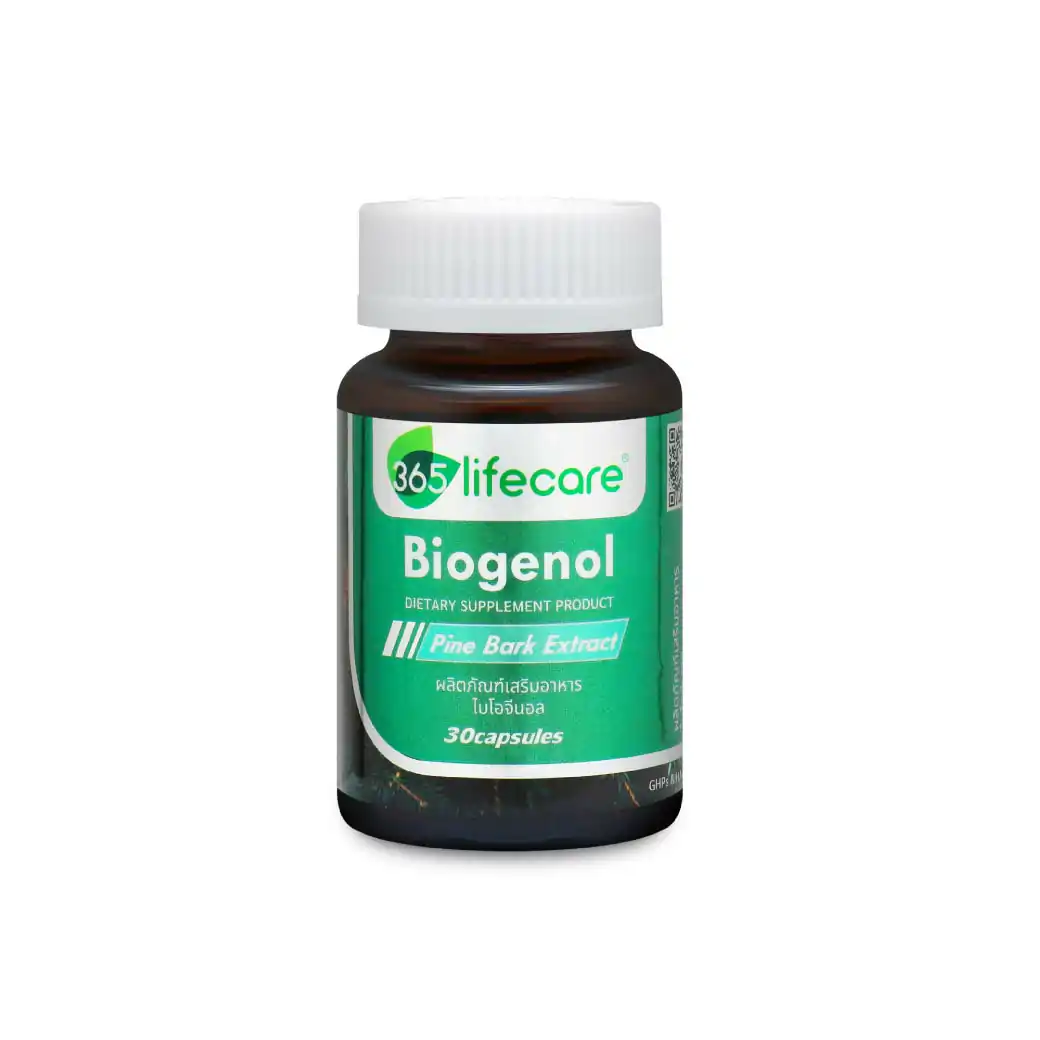 365Lifecare Biogenol Pine Bark Extract 30แคปซูล. 365 ไลฟ์แคร์ ไบโอจีนอล