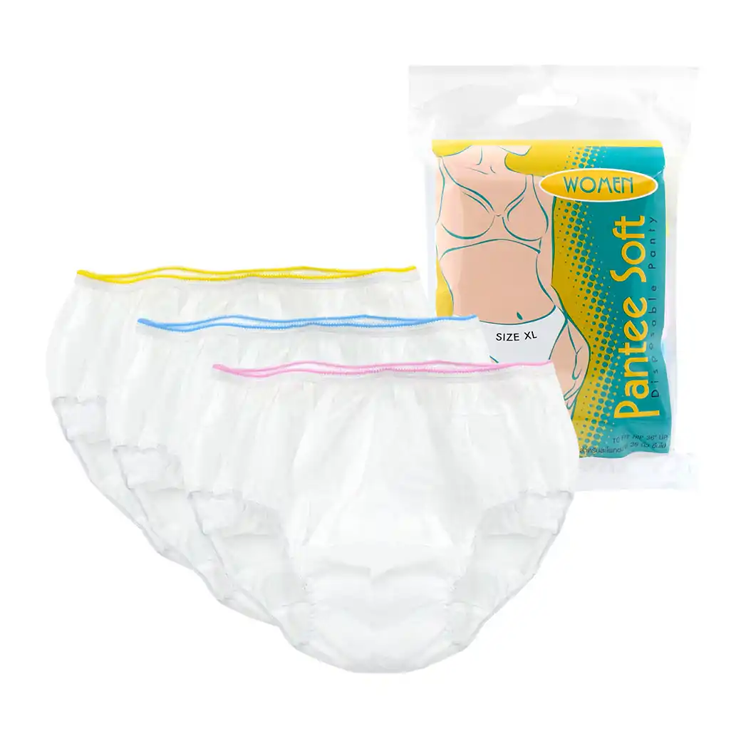 RADON Pantee Soft Women Size XL 3 ชิ้น แพนตี้ซอฟท์ กางเกงในอนามัยใช้แล้วทิ้ง สำหรับเอวขนาดไม่เกิน 36 นิ้ว ขึ้นไป