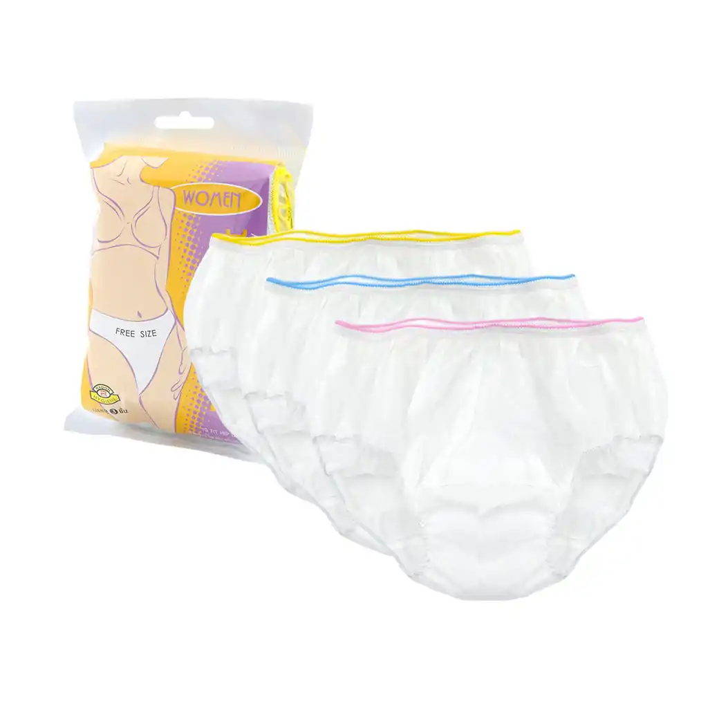 RADON Pantee Soft Women Free Size 3 ชิ้น แพนตี้ซอฟท์ กางเกงในอนามัยใช้แล้วทิ้ง สำหรับเอวขนาดไม่เกิน 36 นิ้ว