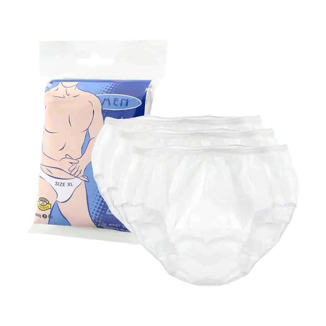 RADON Pantee Soft Men Size XL 3 ชิ้น แพนตี้ซอฟท์ กางเกงในอนามัยใช้แล้วทิ้ง สำหรับเอวขนาดไม่เกิน 32-40 นิ้ว