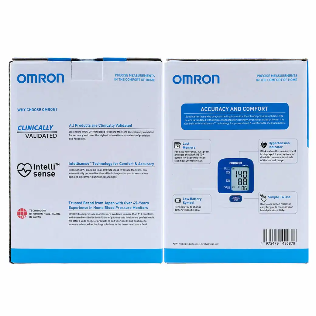 OMRON Automatic Blood Pressure Monitor HEM-7124 ออมรอน เครื่องวัดความดันโลหิตอัตโนมัติ รุ่น HEM-7124
