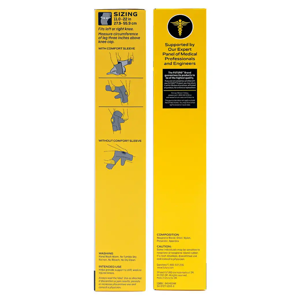 FUTURO Comfort Fit Knee Stabilizer ADJ 04040 ฟูทูโร่ คอมฟอร์ท ฟิต ชนิดปรับกระชับได้ อุปกรณ์พยุงหัวเข่า