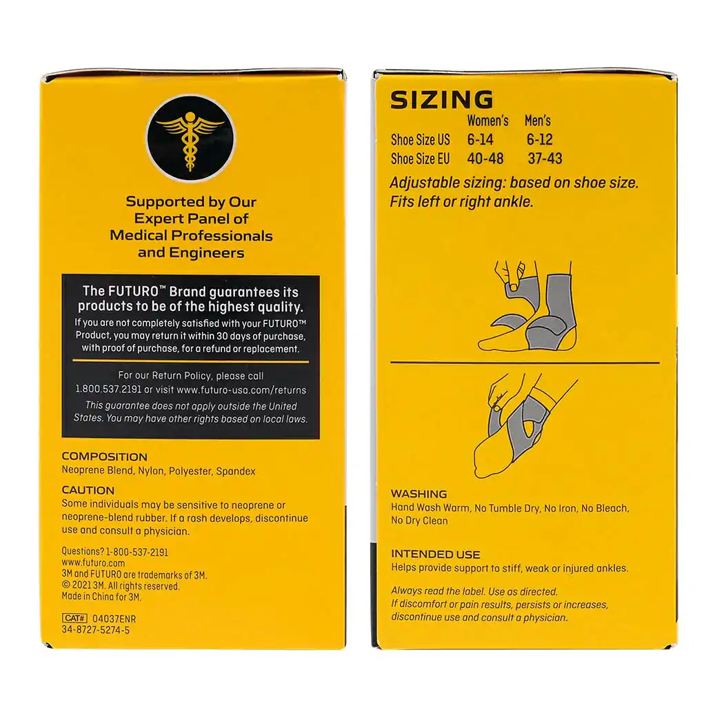 FUTURO Comfort Fit Ankle Support ADJ 04037 ฟูทูโร่ คอมฟอร์ท-ฟิต ชนิดปรับกระชับได้ อุปกรณ์พยุงข้อเท้า