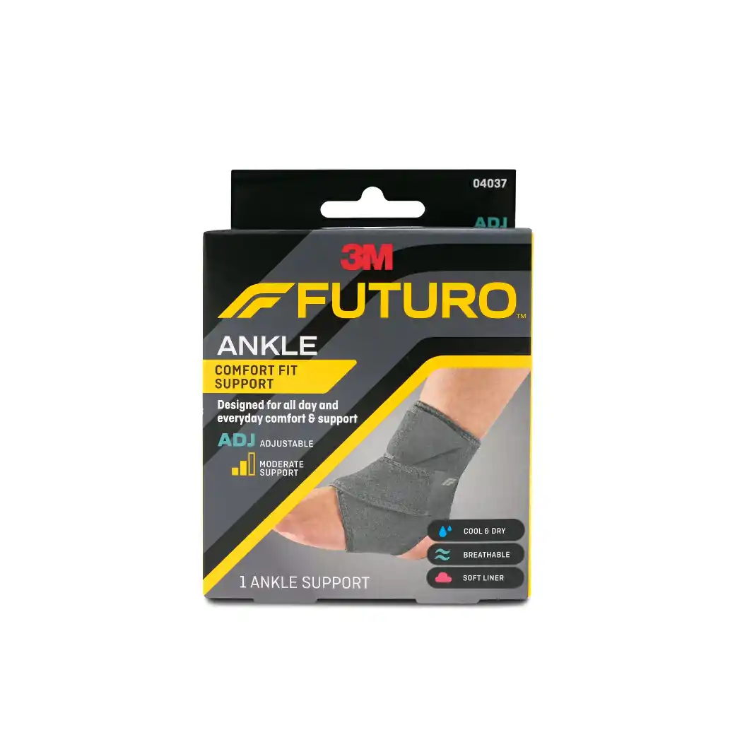 FUTURO Comfort Fit Ankle Support ADJ 04037 ฟูทูโร่ คอมฟอร์ท-ฟิต ชนิดปรับกระชับได้ อุปกรณ์พยุงข้อเท้า