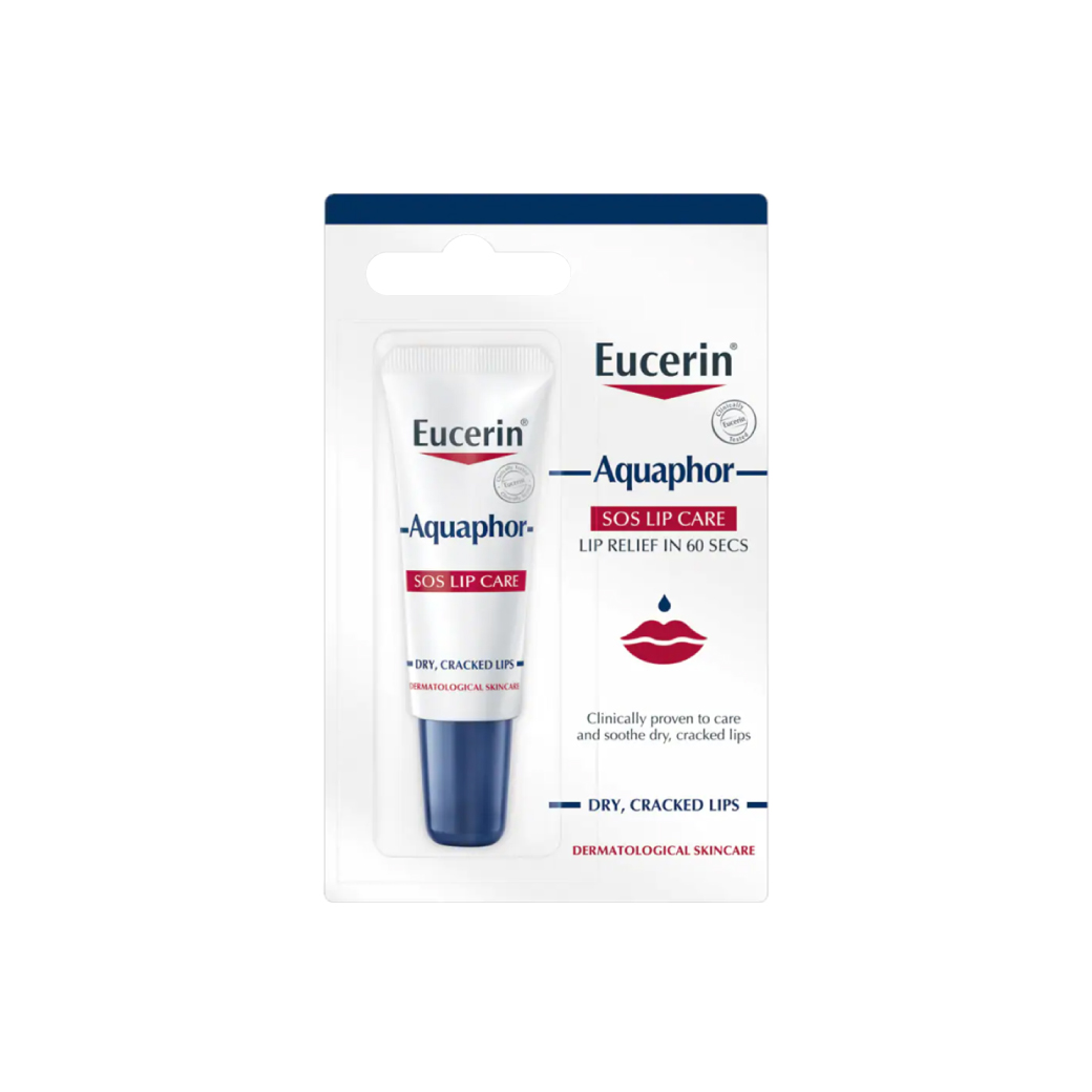 Eucerin Aquaphor Sos Lip Care 10ml. ยูเซอริน อควาฟอร์ เอสโอเอส ลิป แคร์