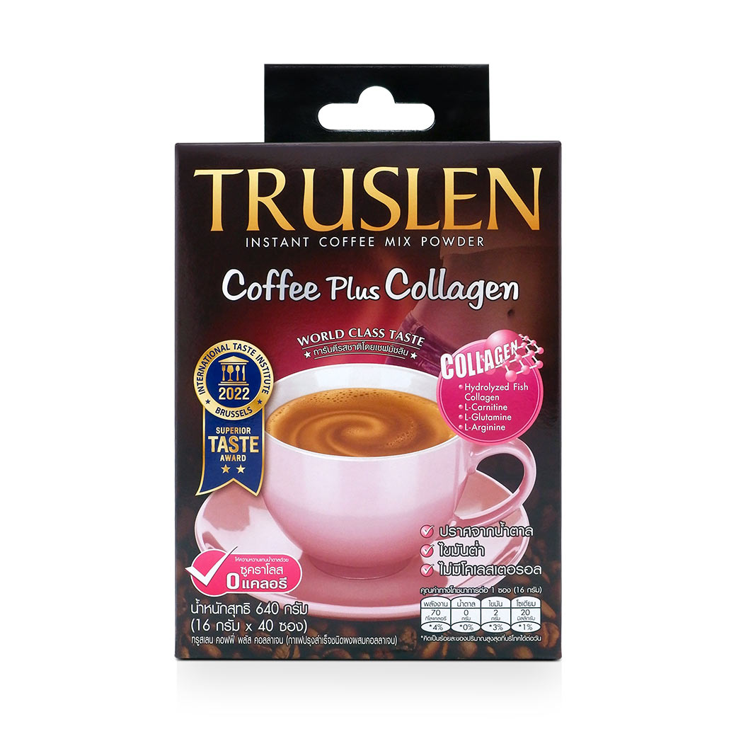 TRUSLEN Coffee Plus Collagen 40 ซอง ทรูสเลน คอฟฟี่ พลัส คอลลาเจน