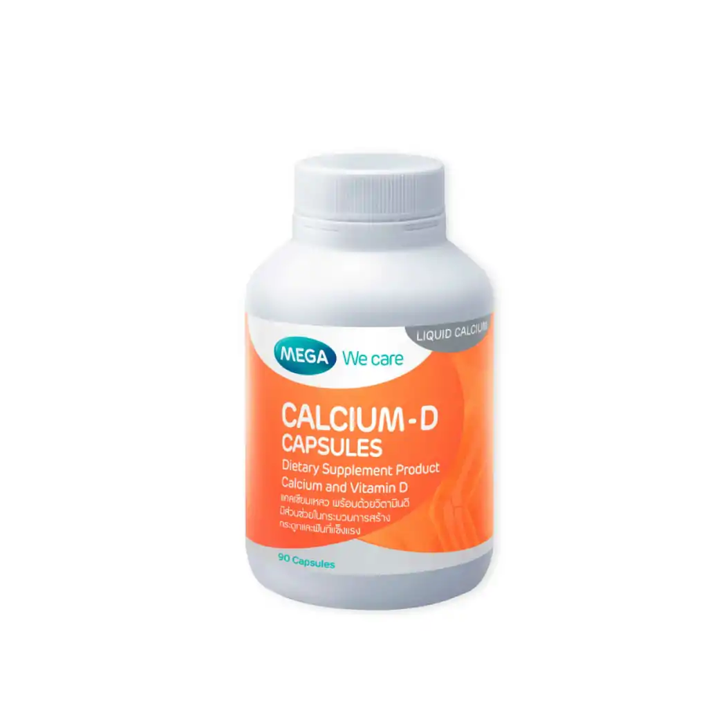 MEGA We Care Calcium-D 90เแคปซูล. เมก้า วีแคร์ แคลเซี่ยม ดี