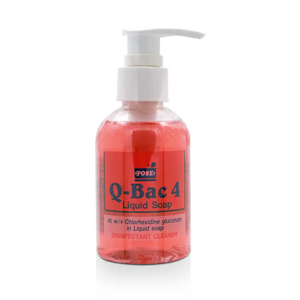 POSE Q-Bac4 Liquid Soap 120ml. โพสเฮลท์แคร์ น้ำยาฆ่าเชื้อสำหรับเครื่องใช้ทางการแพทย์