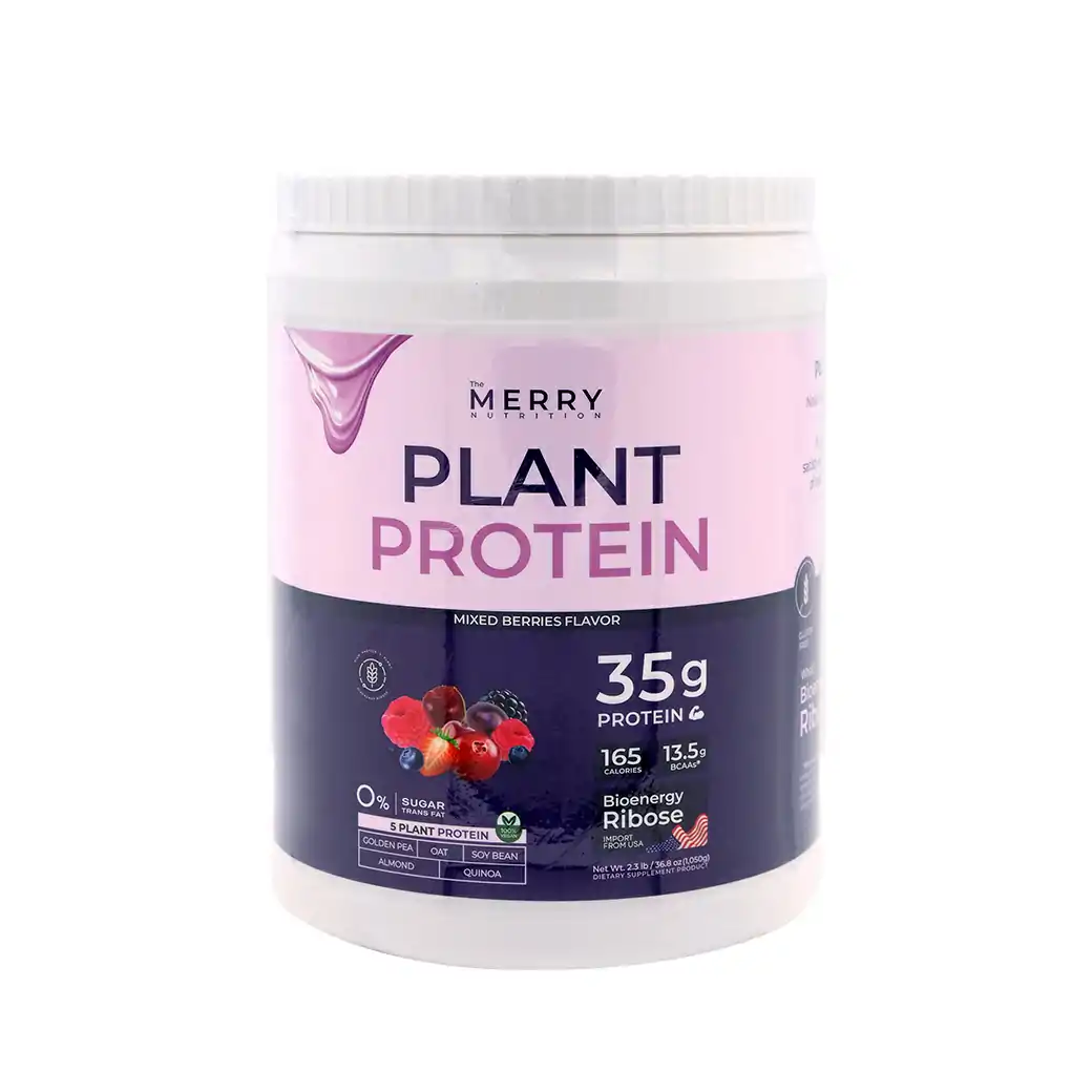 MERRY Plant Protein Mixed Berries 1050 g. เมอร์รี่ แพลนท์ โปรตีน กลิ่นมิกซ์เบอร์รี่