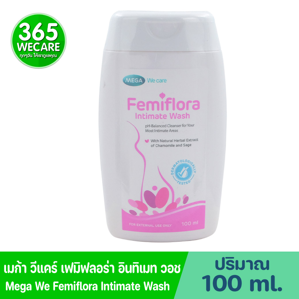 MEGA We Care Femiflora Intimate Wash 100ml. เมก้า วีแคร์ เฟมิฟลอร่า อินทิเมต วอช