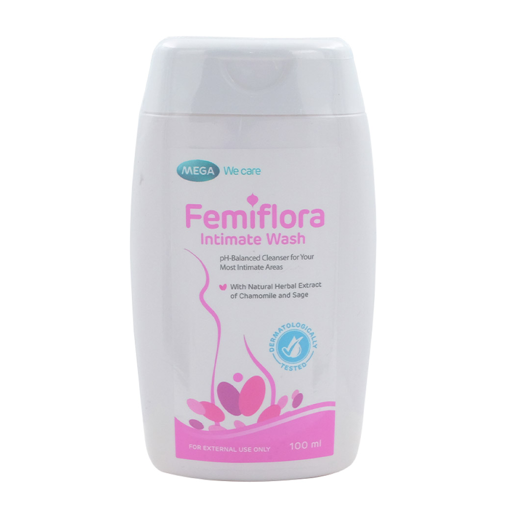 MEGA We Care Femiflora Intimate Wash 100ml. เมก้า วีแคร์ เฟมิฟลอร่า อินทิเมต วอช