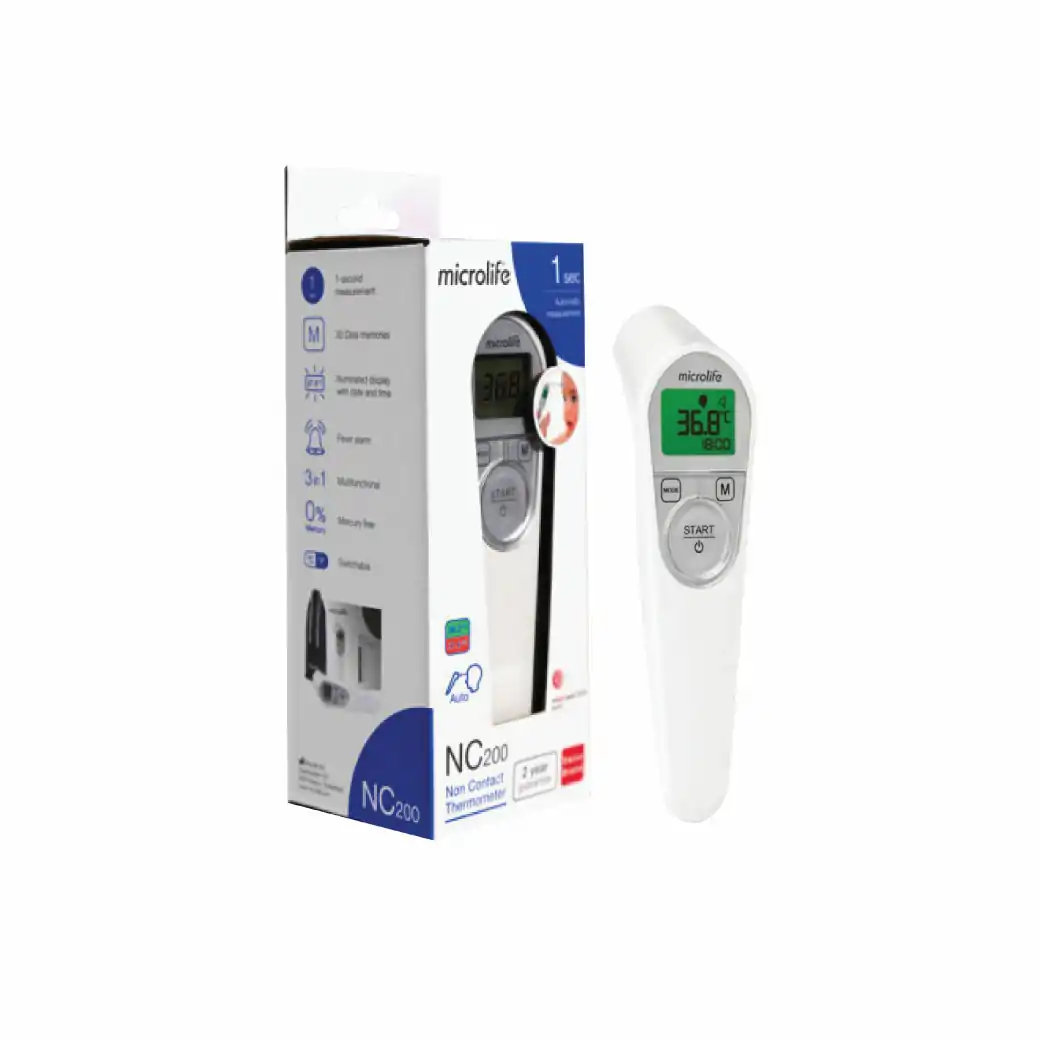 MICROLIFE Thermometer NC200 ไมโครไลฟ์ เทอร์โมมิเตอร์วัดอุณหภูมิทางหน้าผาก รุ่น NC 200