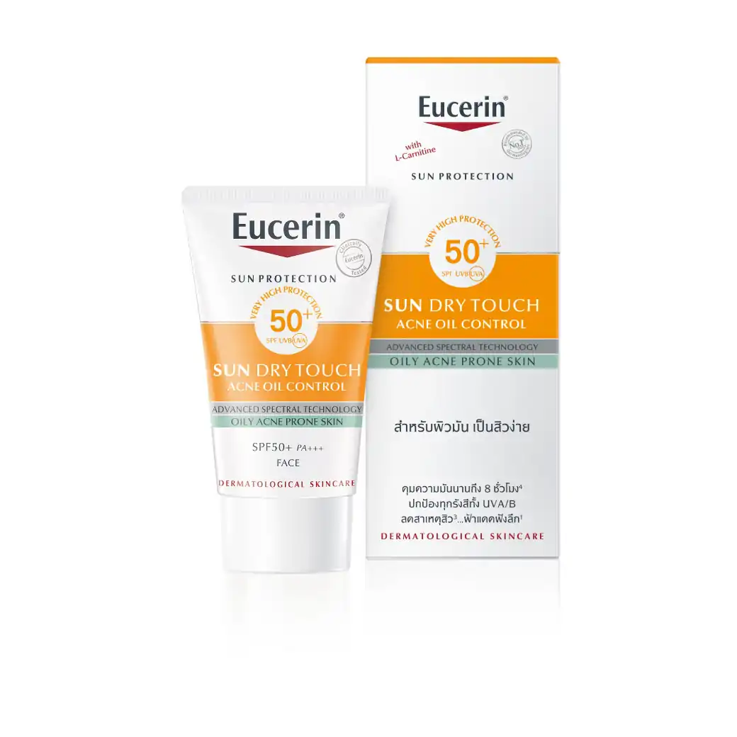 EUCERIN Sun Dry Touch Acne Oil Control 20 ml. ยูเซอริน ซัน ดราย ทัช แอคเน่ ออยล์ คอนโทรล เอสพีเอฟ 50+ พีเอ++++ 20 มล.