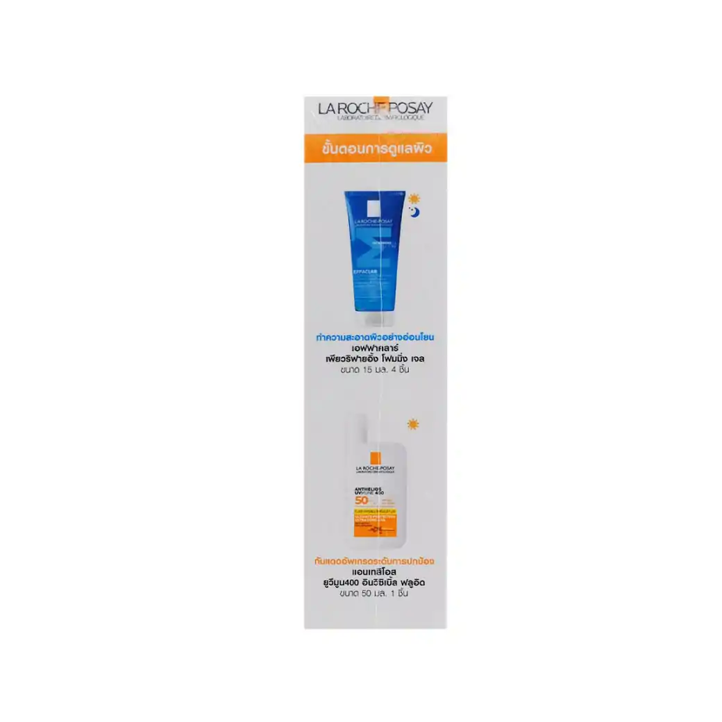La Roche-Posay Anthelios UV Mune400 Invisible Fluid SPF50 50ml.Free Foaming Gel 15ml 4 ชิ้น ลา โรช-โพเซย์ แอนเทลิโอส ยูวีมูน400 อินวิซิเบิ้ล ฟลูอิด เอสพีเอฟ50+ ฟรี โฟมมิ่ง เจล 15 มล.