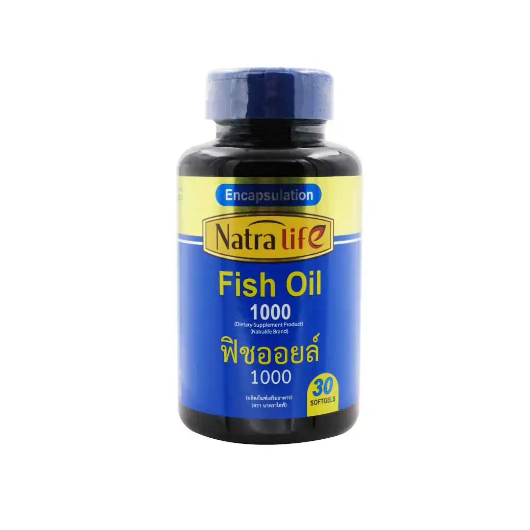 NatraLife Fish Oil 1000mg. 30ซอฟเจล. นาทรา ไลฟ์ ฟิช ออยล์ 1000มก.