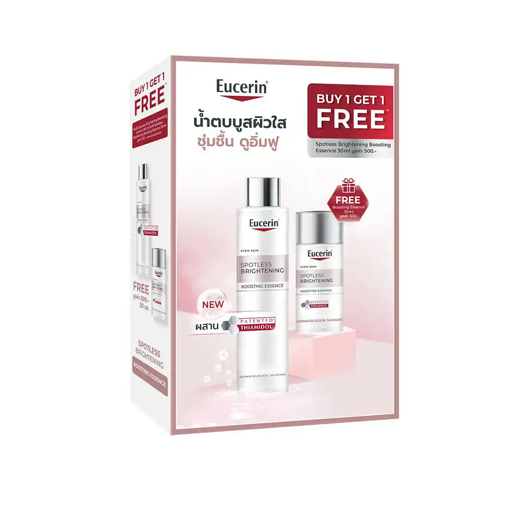 EUCERIN Spotless Brightening Boosting Essence 100ml.Free 30ml. ยูเซอริน สปอตเลส ไบรท์เทนนิ่ง บูสติ้ง เอสเซ้นส์ 100มล.
