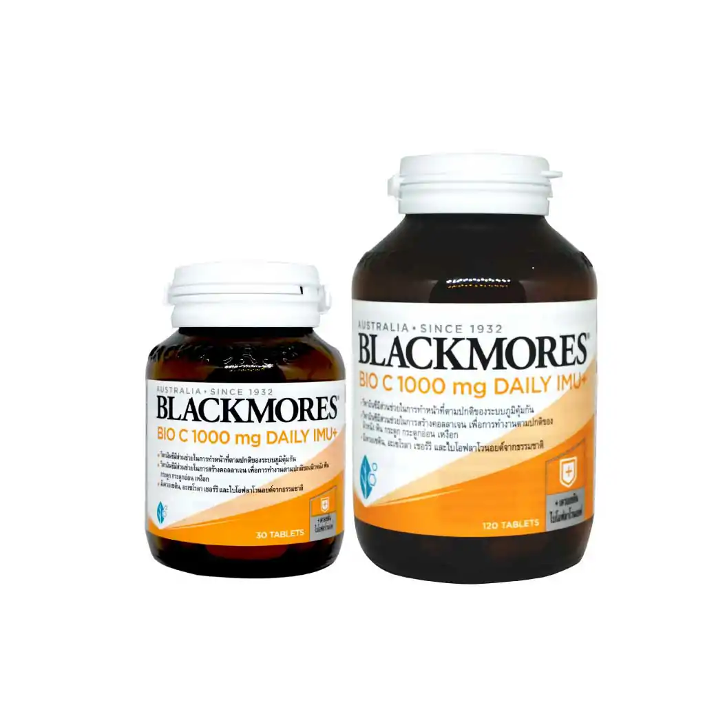 BLACKMORES Bio C 1000 mg Daily Imu+120+30 Tablets แบลคมอร์ส ไบโอ ซี 1000 มก. เดลี ไอมู+
